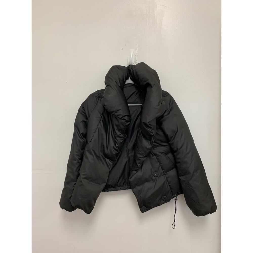 Black By Mousy Asymmetrical Cropped Puffer Size 1